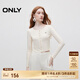 ONLY春夏時尚百搭簡約修身圓領短款長袖T恤女|124302002 A01 乳脂白色 M 165/84A