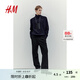 H&M男裝針織衫秋季舒適時(shí)尚氣質(zhì)柔軟圓高領(lǐng)套衫1172262 深藍色 175/108