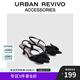URBAN REVIVO2025夏季新款女士蝴蝶結(jié)小貓跟空鞋UAWS50051 黑色 37