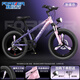 永久（FOREVER）兒童自行車(chē)女學(xué)生6-12歲到18歲山地車(chē)男女小孩變速碟剎青少年大童 粉紫【三刀輪】鋼架+后座+LED燈 【20寸丨變速】適合135-155cm