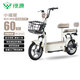 綠源電動自行車小福星【4塊鉛酸電池-續(xù)航60km】LED透鏡大燈鋼絲輪胎家用電動車液冷電機(jī)保十年 燕麥白
