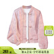 她池新中式棒球服外套女2025秋裝新款寬松款盤(pán)扣國(guó)風(fēng)上衣夾克