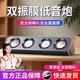 賽達電腦音響臺式小型桌面迷你有線(xiàn)有源USB音箱家用筆記本外接雙喇叭高音質(zhì)低音炮游戲電競擴音器 曜石黑尊享【四核全頻喇叭+震膜