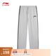 李寧直筒衛(wèi)褲情侶款秋季運(yùn)動(dòng)生活經(jīng)典百搭撞色條紋休閑運(yùn)動(dòng)長(zhǎng)褲子 【復(fù)古LOGO】闊腿直筒花灰867-2 L