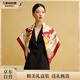 萬事利ENSLI絲巾真絲大方巾絲綢披肩媽媽生日禮物女士披肩禮盒霽月香茗