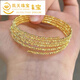 凰天999足金爆閃手鏈女新款黃金蹦迪彈性記憶手鐲52052七夕禮物送女友 黃金記憶手鐲/五圈/約9g小圈口