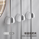 凡物上作吸盤(pán)拖把壁掛夾免打孔衛生間浴室掛壁式強力掛鉤卡扣掃把夾收納架 白色【三個(gè)裝】可移動(dòng)