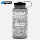 樂基因（nalgene）美國(guó)進(jìn)口塑料杯男涂鴉運(yùn)動(dòng)戶外水杯學(xué)生DIY印制個(gè)性化瓶子 黑色 1000ml 絕地求生-廣口