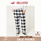 HOLLISTER24春秋款法蘭絨遛彎居家慵懶格子長褲男裝KI313-4031 黑色格子 L (180/86A)尺碼偏大建議小一碼