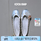 COOLCHAP扣扣鞋diy鞋花淺口平底牛皮單鞋女25新款時(shí)尚圓頭瑪麗珍芭蕾舞鞋 銀色山泉 標(biāo)準(zhǔn)版 （2朵鞋花） 37