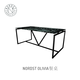 NORDST【官方正品】OLIVIA北歐天然大理石餐桌 綠色閃電大理石&鐵藝黑色烤漆 180cm