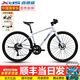 喜德盛（xds）極速380平把公路車油壓碟剎18速禧瑪諾后撥桶軸自行車成人 米白/卡其-桶軸版 420mm 建議身高150-165cm
