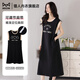 貓人純棉睡裙女夏季帶胸墊可調節肩帶女生大碼無(wú)袖可外穿家居服連衣裙 【可調節肩帶】黑色字母42002D L 【建議100-120斤】