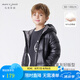 MARC&JANIE【超輕加厚】馬克珍妮寶寶冬裝男女童羽絨服 兒童羽絨外套213682 黑色 120 6T