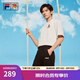 FILA 斐樂(lè)易烊千璽同款情侶款針織短袖衫2025夏季新款小狐貍寬松T恤 云菇白-WT L 175/96A/L
