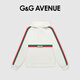 G&G AVENUE 1992法國G&G AVENUE輕奢潮牌半拉鏈連帽衛衣男女同款春秋拼接字母長(cháng)袖 白色 L