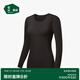 松山棉店【輕薄養(yǎng)膚衣】保暖秋衣秋褲男可打底輕薄保暖內(nèi)衣女打底衫冬 女士-黑色-上衣 L （女士165，男士175）