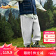巴拉巴拉兒童褲子男童女童加絨加厚長(zhǎng)褲2025秋冬束腳運(yùn)動(dòng)休閑褲親子款時(shí)尚 淺花灰 140