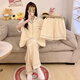 歐詩(shī)帛2025年新款夏季天短袖格子可愛(ài)睡衣女士三件套裝可外穿薄款家居服 91939女 三件套【不帶胸墊】 M （建議體重80-100斤）