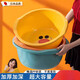 京厽塑料洗臉盆家用加厚加深雙耳大號兒童嬰兒盆學(xué)生洗衣盆宿舍洗腳盆 深藍色小號41CM