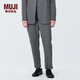 無(wú)印良品 MUJI 男式 易干 彈力 錐形褲 男士長(zhǎng)褲子早秋款 休閑褲 AE0X7A4S 炭灰色 M  (170/80A)