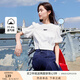 香影（xiangying）泡泡袖白色t恤女2025夏季新款寬松短袖體恤休閑正肩短款上衣 白色 M
