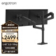 愛(ài)格升（ERGOTRON） 40“雙屏支架大屏雙顯示器支架臂電腦顯示器顯示屏顯示器增高架電腦桌（45-509-224）啞光黑