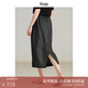 旅途原品（ltyp）襯衫女香云紗桑蠶絲襯衣100%蠶絲黑標(biāo)系列 小衫/氣球群夏 半群-檀木黑-香云紗 M/160cm（現(xiàn)貨）