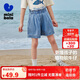 迷你巴拉女童短褲夏季寶寶花苞褲柔軟牛仔輕薄透氣褲子