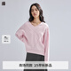 播100%羊毛針織衫女商場(chǎng)同款寬松短款洋氣v領(lǐng)內(nèi)搭毛衣BDQ9SD9017 P20派對(duì)粉 S