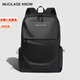 MUCILAGE KNOW 男士雙肩包新款【防水面料】電腦包輕便戶外旅行背包學(xué)生書包 霧黑色【升級款】