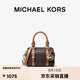 MICHAEL KORS邁克高仕 MK【七夕禮物】Bedford 超小號老花手提包 深棕色/橡果棕  252 迷你