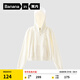 蕉內(nèi)（Bananain）501Go女士短外套舒適親膚顯瘦休閑基礎(chǔ)百搭運動透氣上衣春夏 米白 L