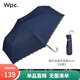 Wpc.遮陽傘女晴雨兩用遮光遮熱雨傘小巧便攜刺繡款防曬防紫外線彎鉤傘 黑膠邊緣花朵款801-19724深藍(lán)