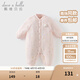 戴維貝拉（DAVE＆BELLA）初生嬰兒連體衣新生兒睡衣洋氣寶寶衣服外出服秋冬新款爬服 小兔印花DB4238364-A 73cm（建議身高66-73cm）