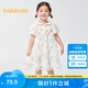 巴拉巴拉童裝兒童連衣裙寶寶女童A字裙甜美可愛雪紡裙夏裙子翻領(lǐng) 白色調(diào)00311 100