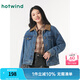 熱風牛仔夾克外套女春季新款女士復(fù)古百搭基礎(chǔ)休閑通勤牛仔短外套上衣 06蘭色 M