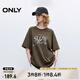ONLY2025春季新款舒適休閑風(fēng)圓領(lǐng)寬松中長款短袖T恤女|125101156 E11甘草黑色 S
