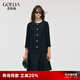歌莉婭（GOELIA）預售預售小香風連衣裙女穿搭千金感氣質A字裙1C8R4K260 00B黑色 M
