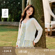 茵曼（INMAN）薄款微透彩絲針織衫2025夏季女裝新款簡約顯瘦長袖開衫上衣 白色 M
