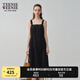 Teenie Weenie女裝夏季法式蕾絲花邊優(yōu)雅氣質(zhì)吊帶連衣裙公主裙 黑色 S