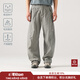 藍(lán)岐NothommeBLUE戶外彎刀機(jī)能闊腿褲吸濕排汗直筒工裝運(yùn)動(dòng)長褲男 巖灰色 XL
