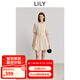 LILY2025夏新款法式垂感插肩燈籠袖腰帶短袖蓬蓬裙連衣裙女氣球裙 604米白 M