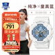 卡西歐（CASIO）手表女G-SHOCK和BABY-G系列運(yùn)動石英表送女生禮物學(xué)生送人 BA-130-7A2金屬海藍(lán)款