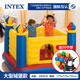 INTEX兒童充氣城堡跳跳床家用蹦蹦床樂(lè )園游戲屋室內彈跳床玩具 大型城堡【送20球+電泵+修補包】