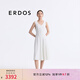 ERDOS【醋酸縐】25春夏U型領(lǐng)無(wú)袖中長(zhǎng)款A(yù)字裙女連衣裙 奶昔白 S 160/80A
