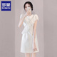 羅蒙（ROMON）法式小香風(fēng)白色連衣裙夏季2025新款女感氣質(zhì)女神范a字顯瘦裙子女 白色 XL