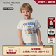 Teenie Weenie Kids小熊童裝25夏季新款男女寶寶印花短袖短褲套裝 藍(lán)色 110 cm
