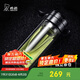 希諾雙層玻璃杯男茶水分離杯高檔泡茶杯子車載水杯XN-7096本色 360mL