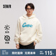 森馬衛(wèi)衣男發(fā)熱抑菌冬季寬松連帽衣服加絨印花情侶裝109724116204
